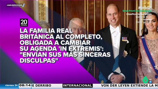 La Casa Real británica cancela su agenda pública por la convocatoria de elecciones: "Guillermo está tocando la pandereta" La Casa Real británica cancela su agenda pública por la convocatoria de elecciones: "Guillermo está tocando la pandereta"