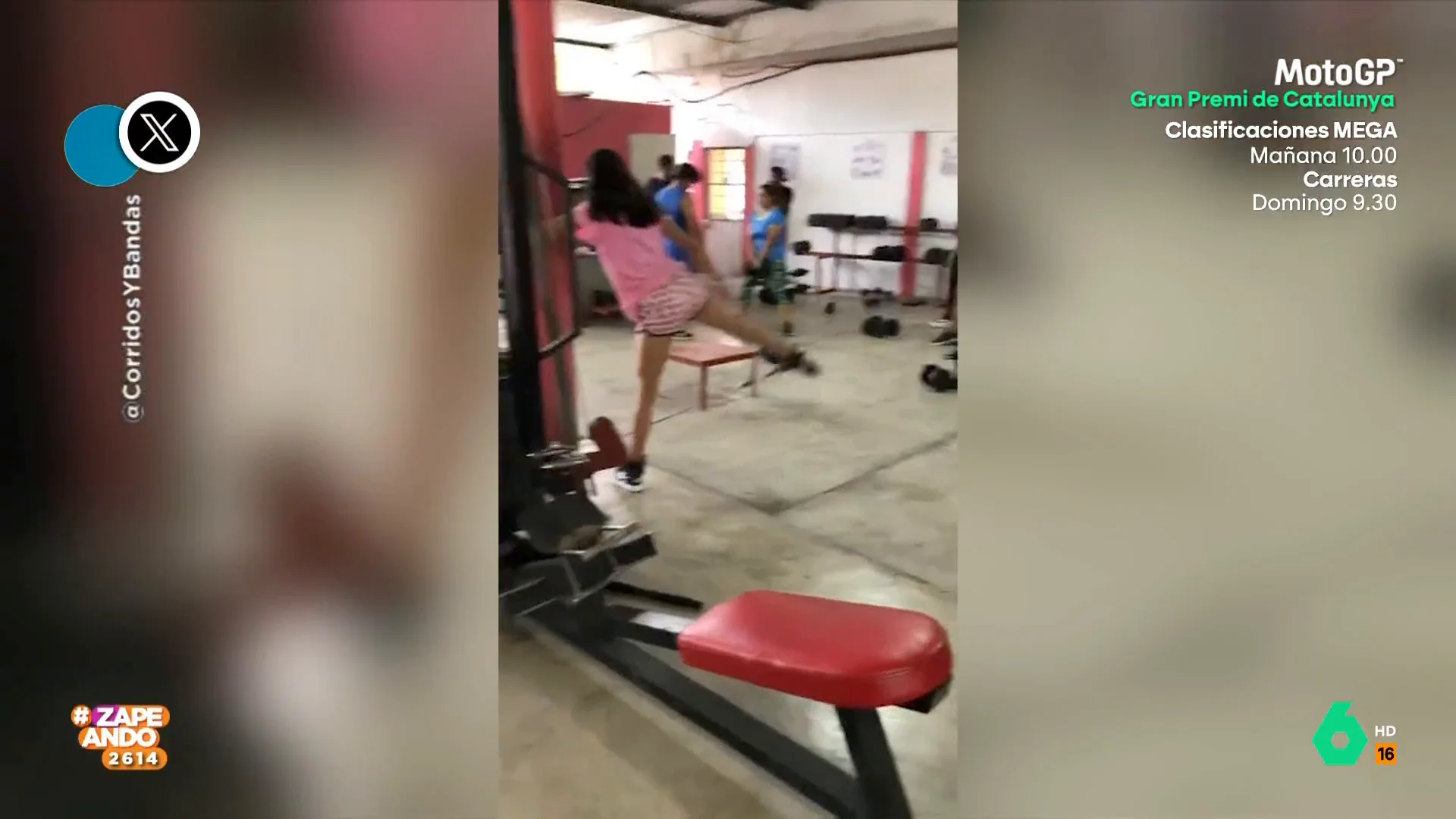 Berta Collado descubre el gimnasio ideal: máquinas variadas y un puesto de tacos