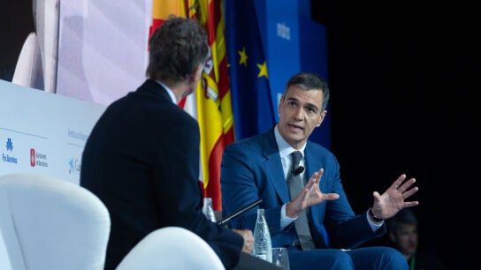 El presidente del Gobierno, Pedro S&aacute;nchez, este viernes en la '39&ordf; Reuni&oacute; del Cercle d'Economia' celebrada en Barcelona.