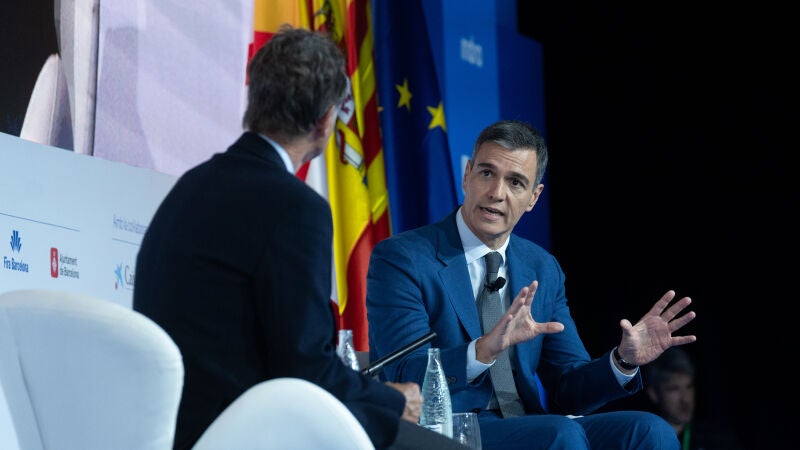 El presidente del Gobierno, Pedro Sánchez, este viernes en la '39ª Reunió del Cercle d'Economia' celebrada en Barcelona.