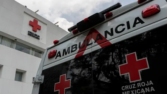 Imagen de archivo de una ambulancia de la Cruz Roja mexicana Imagen de archivo de una ambulancia de la Cruz Roja mexicana