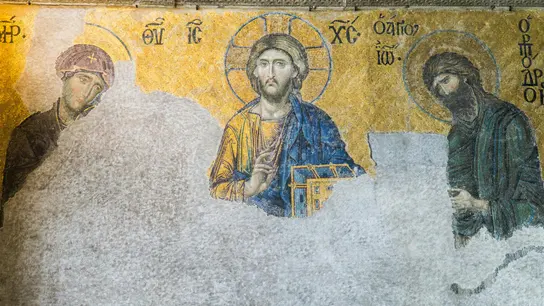 Imagen de un antiguo mosaico en Turquía. Imagen de un antiguo mosaico en Turquía.