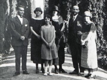 Federico García Lorca, Zenobia Camprubí, Isabel G. Lorca, Emilia Llanos, Juan Ramón Jiménez y Concha G. Lorca