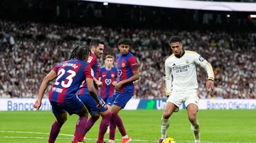 Imagen de archivo de un partido entre el Real Madrid y el FC Barcelona.