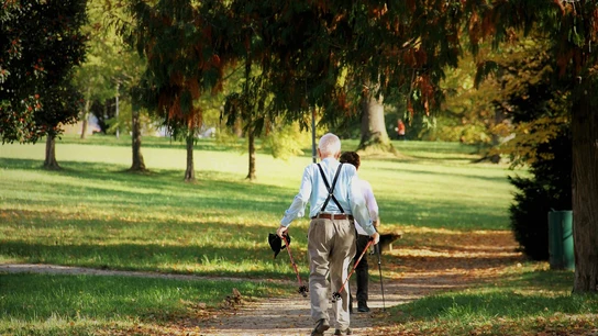 Personas mayores en un parque personas mayores en un parque