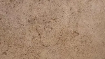 Drawings on the walls of Pompeii made by children Drawings on the walls of Pompeii made by children