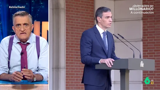 Wyoming, al ver a Sánchez hablar en inglés: "España se le queda corta. Deberíamos mandarle a la Casa Blanca" Wyoming, al ver a Sánchez hablar en inglés: "España se le queda corta. Deberíamos mandarle a la Casa Blanca"