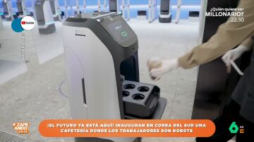 Inauguran una nueva cafetería futurista en Corea de Sur: trabajan dos personas y cien robots