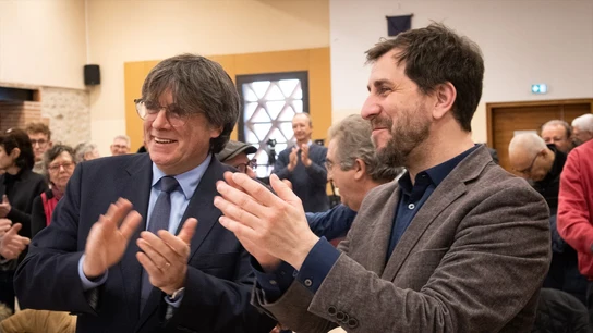 El presidente del Consell de la República, Carles Puigdemont (i), y el vicepresidente del Consell de la República y eurodiputado de Junts, Toni Comín  El presidente del Consell de la República, Carles Puigdemont (i), y el vicepresidente del Consell de la República y eurodiputado de Junts, Toni Comín/ Glòria Sánchez / Europa Press