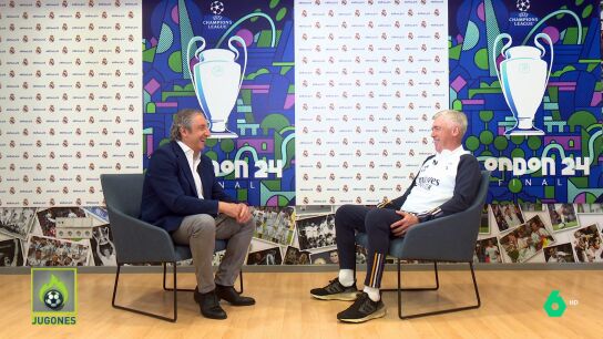 Carlo Ancelotti, con Josep Pedrerol