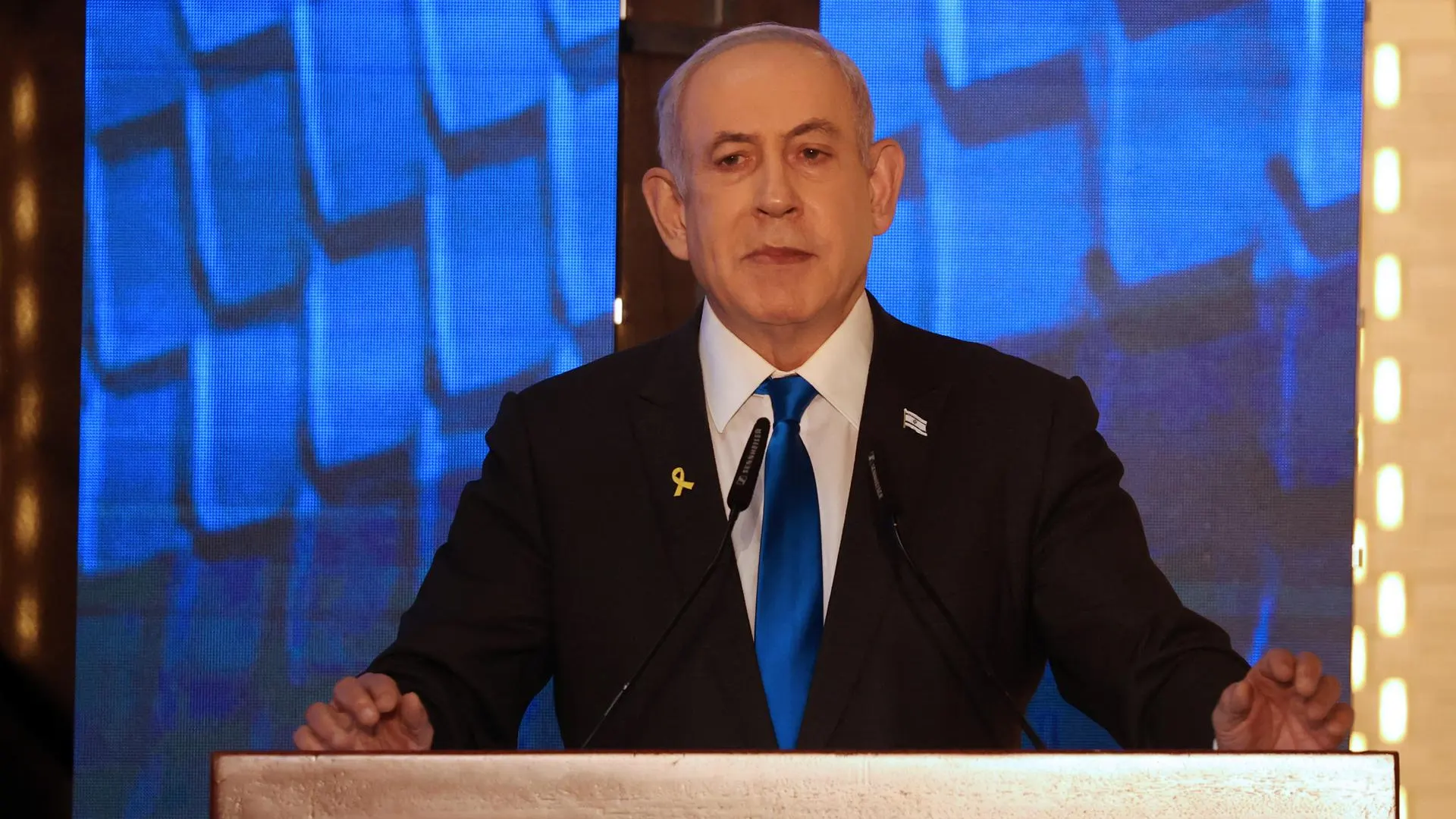 El primer ministro israelí, Benjamin Netanyahu, en una foto de archivo. El primer ministro israelí, Benjamin Netanyahu, en una foto de archivo.
