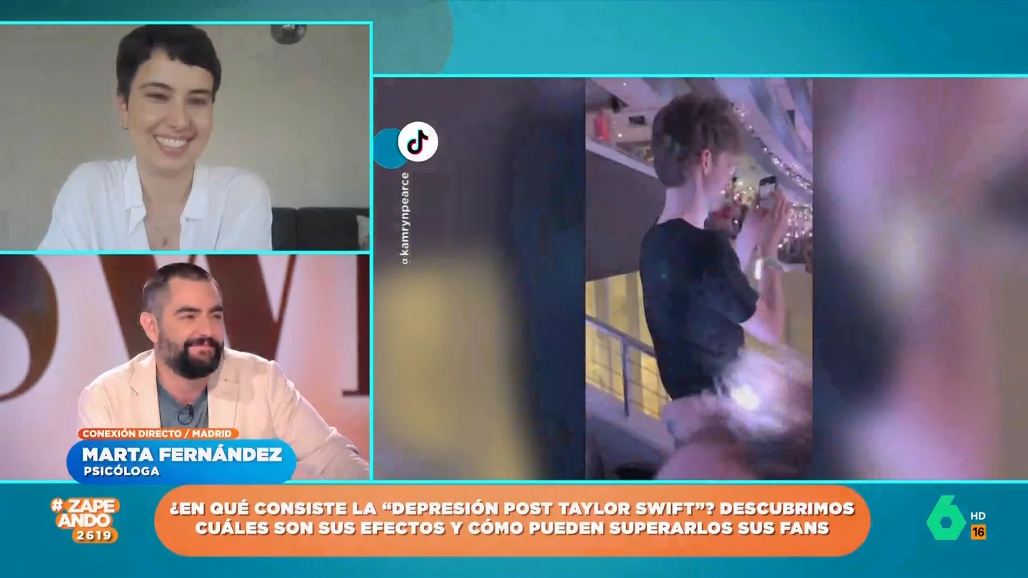 Una psicóloga aclara si puede darse la depresión 'post Taylor Swift': "En un evento así tienes la dopamina a tope" Una psicóloga aclara si puede darse la depresión 'post Taylor Swift': "En un evento así tienes la dopamina a tope"