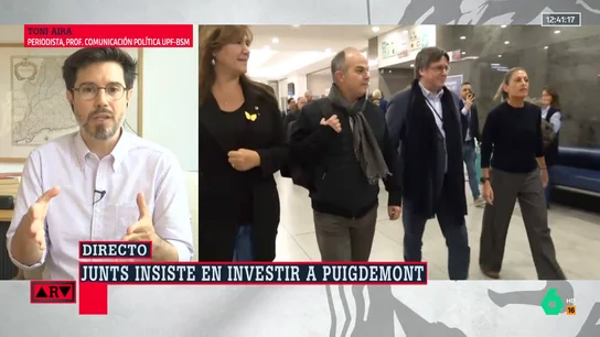 ARV-Toni Aira, sobre la presión para investir a Puigdemont: "Siempre podrán decir en Junts que avisados iban" ARV-Toni Aira, sobre la presión para investir a Puigdemont: "Siempre podrán decir en Junts que avisados iban"