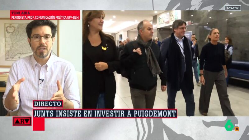 ARV-Toni Aira, sobre la presión para investir a Puigdemont: "Siempre podrán decir en Junts que avisados iban"