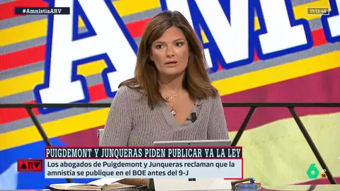 ARV- Pilar Gómez explica por qué al Gobierno "no le conviene" que la amnistía esté publicada en el BOE