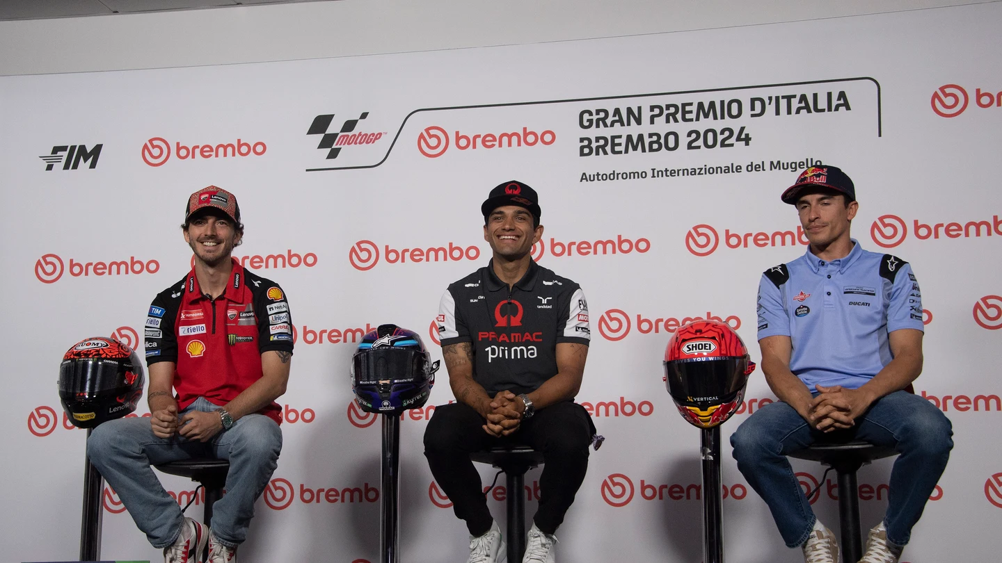 Pecco Bagnaia, Jorge Martín y Marc Márquez Pecco Bagnaia, Jorge Martín y Marc Márquez