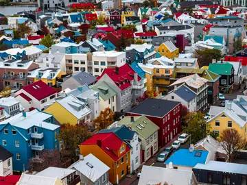 Imagen de la ciudad de Reikiavik, Islandia.