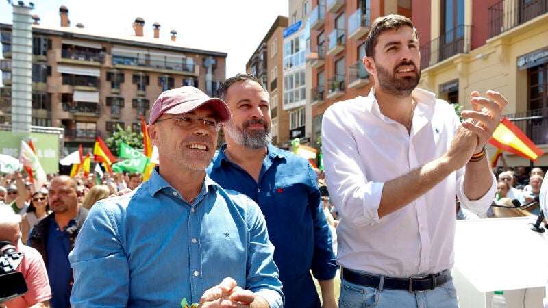 Santiago Abascal, el acto central en Murcia de Vox con Jorge Buxadé y José Ángel Antelo