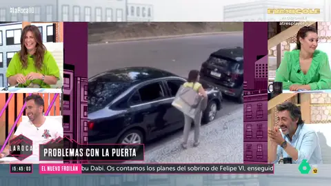 LA ROCA_Sara Ramos, al ver los problemas de una mujer para cerrar la puerta del coche: "Me siento identificada"