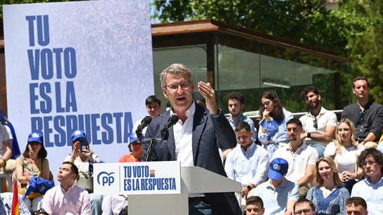 Alberto Nuñez Feijóo, durante un acto en Zaragoza Alberto Nuñez Feijóo, durante un acto en Zaragoza