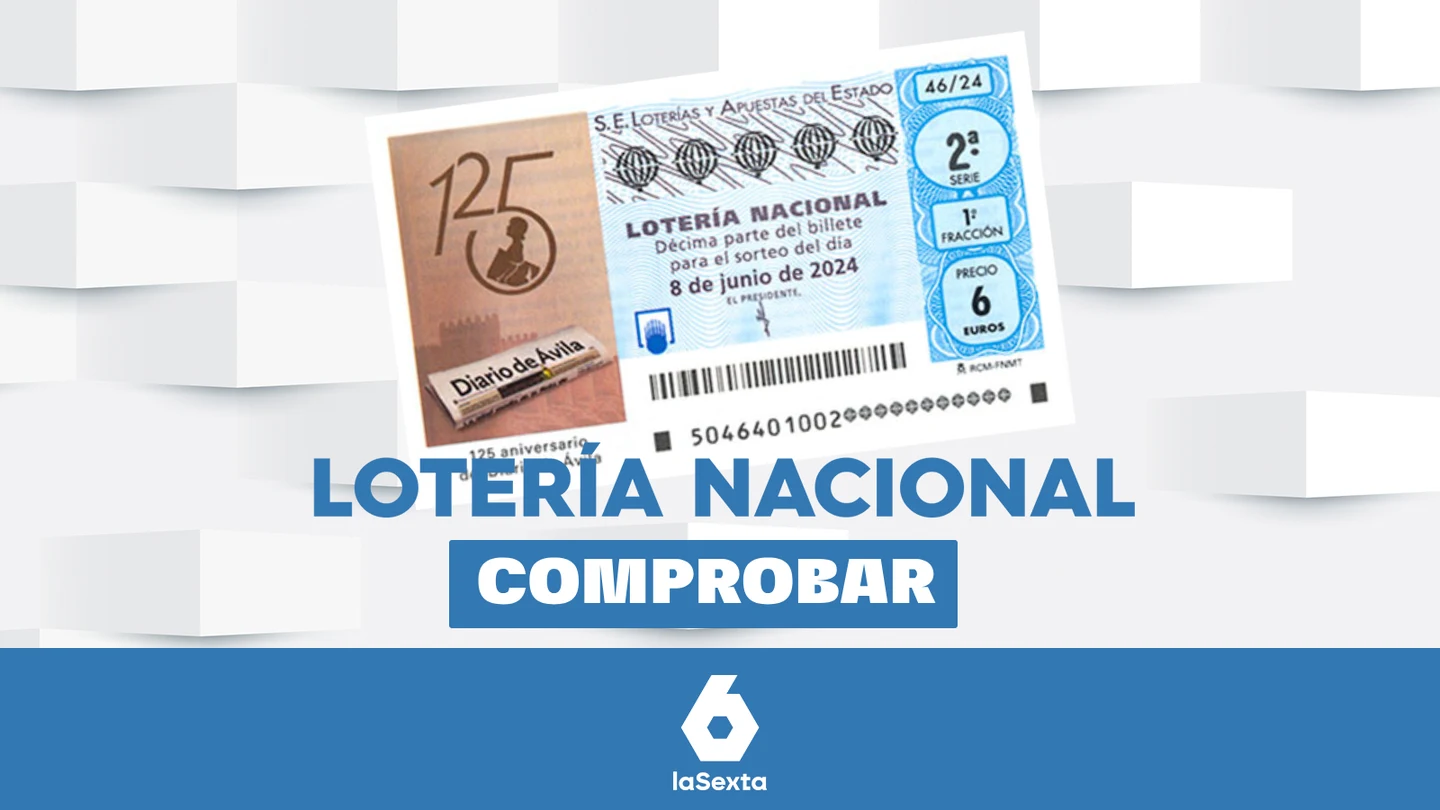 Lotería Nacional | Comprobar el resultado del sorteo de hoy, sábado 8 de junio de 2024 Lotería Nacional | Comprobar el resultado del sorteo de hoy, sábado 8 de junio de 2024
