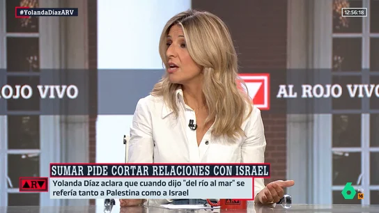 ARV- ¿Qué quiere decir Yolanda Díaz al habla de 'Paslestina libre desde el río hasta el mar'? ARV- ¿Qué quiere decir Yolanda Díaz al habla de 'Paslestina libre desde el río hasta el mar'?