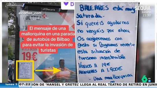 Una mallorquina se viraliza por su respuesta a un anuncio de viajes baratos a Baleares: "Vuelos a 19 euros, alquileres a 1900" Una mallorquina se viraliza por su respuesta a un anuncio de viajes baratos a Baleares: "Vuelos a 19 euros, alquileres a 1900"
