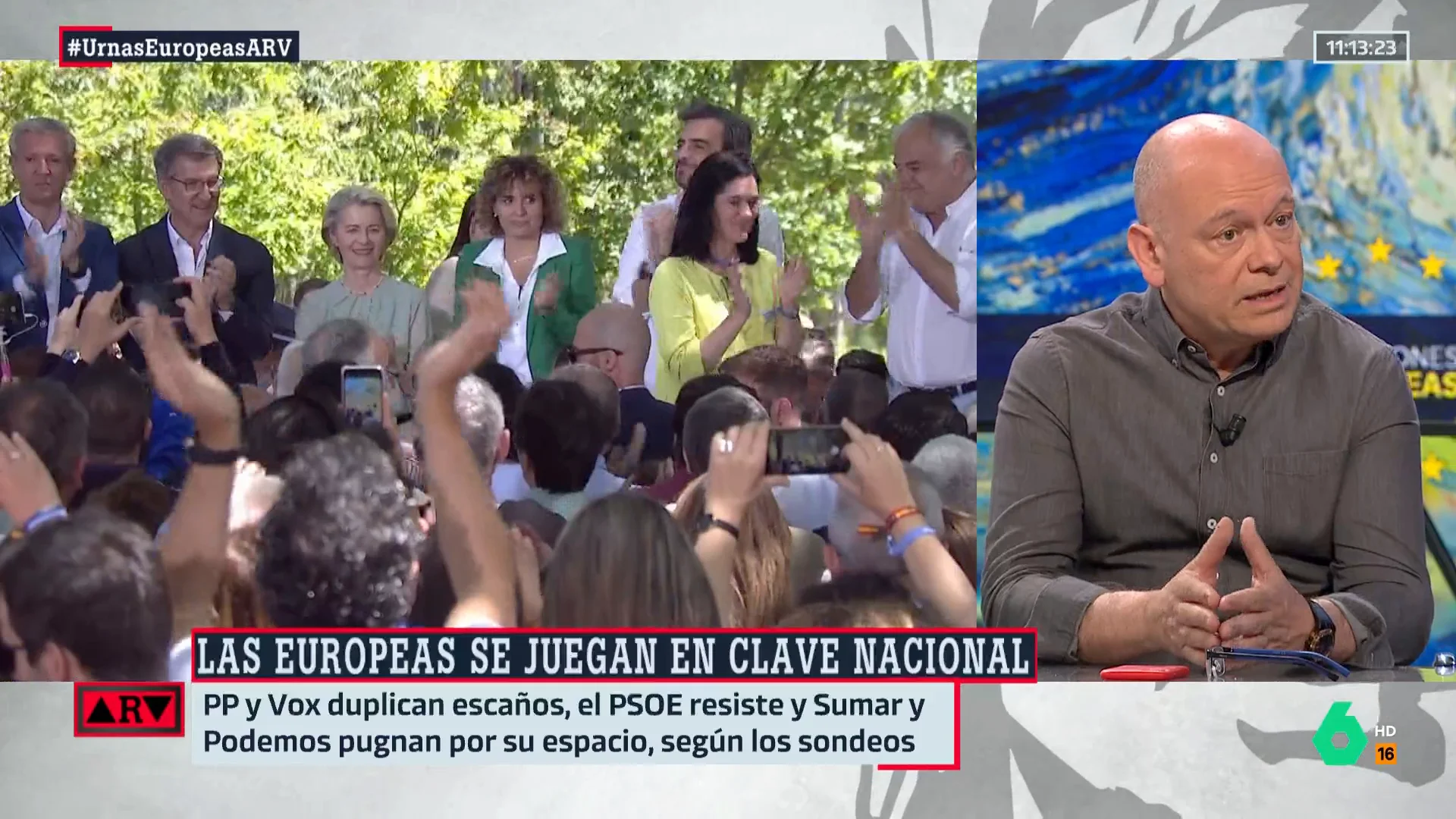 ARV- Gabi Sanz, sobre Vox en las elecciones europeas: "Puede ser la gran sorpresa" ARV- Gabi Sanz, sobre Vox en las elecciones europeas: "Puede ser la gran sorpresa"