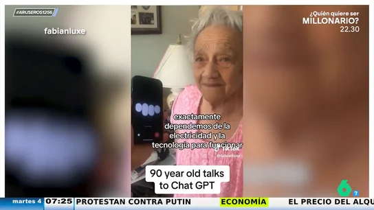 Una abuela arrasa en TikTok al dejar callada a la inteligencia artificial: "No eres más que una máquina" Una abuela arrasa en TikTok al dejar callada a la inteligencia artificial: "No eres más que una máquina"