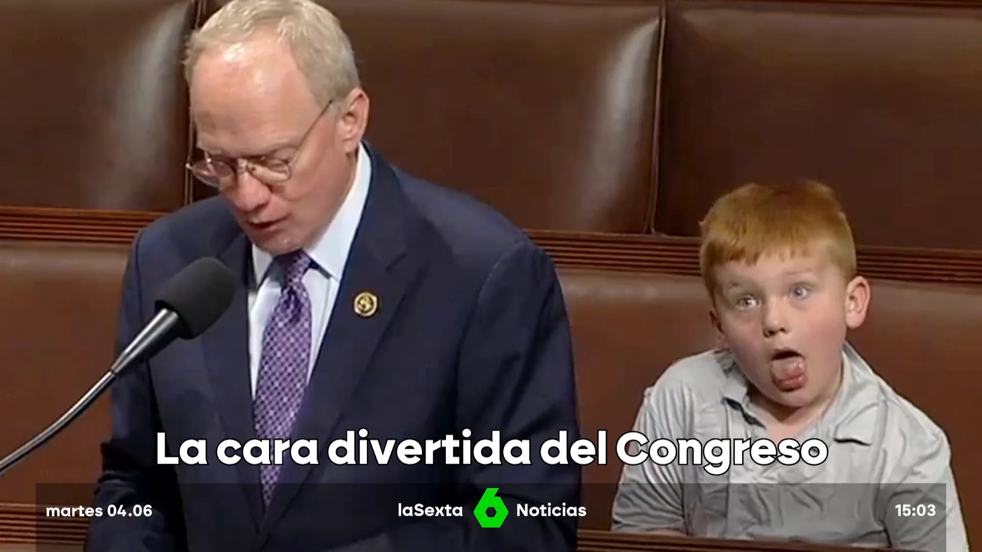 El hijo de un congresista troleando a su padre