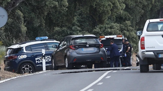 Presencia policial en las inmediaciones de la zona del asesinato a tiros del hermano de Begoña Villacís Presencia policial en las inmediaciones de la zona del asesinato a tiros del hermano de Begoña Villacís