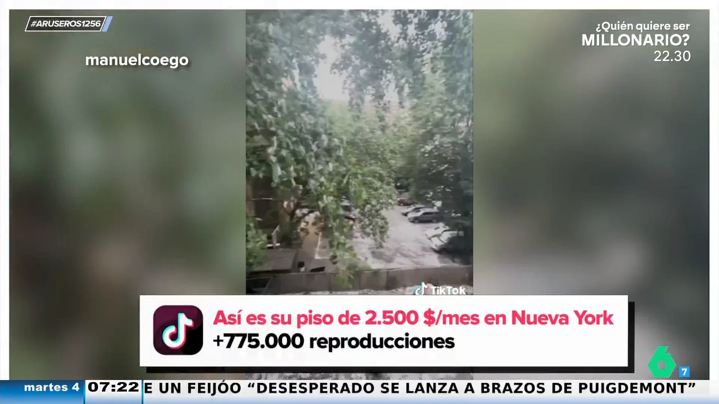 Muestra el piso en el que vive en Nueva York por 2.500 euros : "Ahí está el puente de Brooklyn solo que hay árboles que lo tapan" Muestra el piso en el que vive en Nueva York por 2.500 euros : "Ahí está el puente de Brooklyn solo que hay árboles que lo tapan"