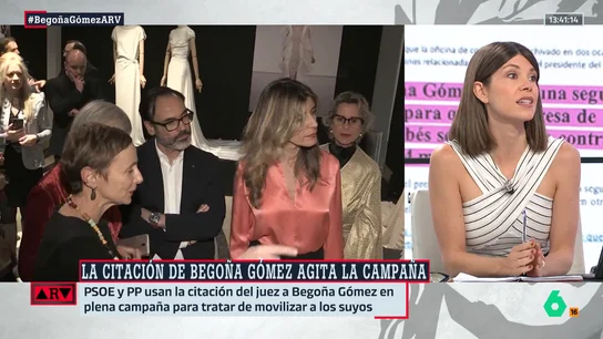 Ainhoa Martínez revela lo que decían "fuentes del Gobierno" tras la citación de Begoña Gómez: "Cuando te dan una patada en el estómago, reaccionas" Ainhoa Martínez revela lo que decían "fuentes del Gobierno" tras la citación de Begoña Gómez: "Cuando te dan una patada en el estómago, reaccionas"