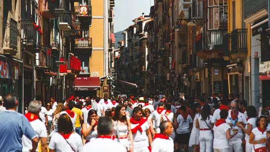 Imagen de archivo de los Sanfermines. Imagen de archivo de los Sanfermines.