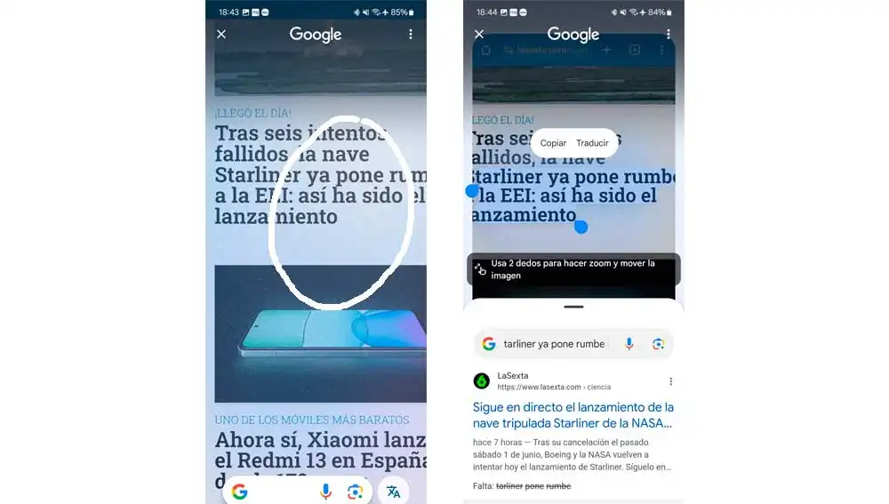 Dibuja un circulo para buscar Dibuja un circulo para buscar