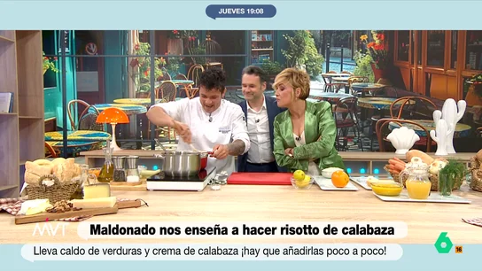 Iñaki y Cristina sonsacan a Carlos Maldonado toda la información sobre cómo hacer un buen risotto Iñaki y Cristina sonsacan a Carlos Maldonado toda la información sobre cómo hacer un buen risotto