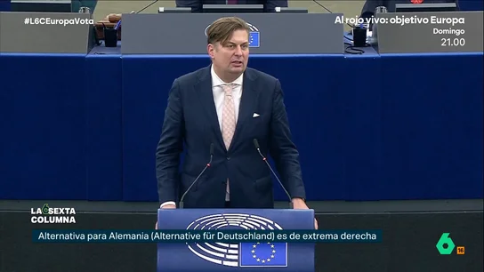 De sus presuntos lazos con Putin y China, a blanquear las SS: así es el candidato de Alternativa para Alemania en las europeas Del candidato de Alternativa para Alemania, a la eurodiputada letona que habría trabajado para la inteligencia rusa. laSexta Columna analiza en este vídeo cómo son las injerencias de la Rusia de Putin en el Parlamento Europeo.