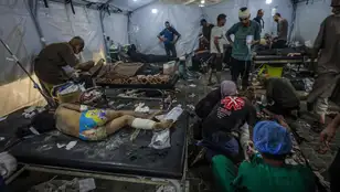 Palestinos heridos tras el ataque israelí