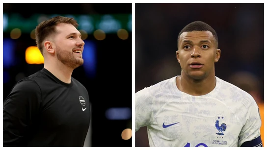 Luka Doncic y Kylian Mbappé Luka Doncic y Kylian Mbappé