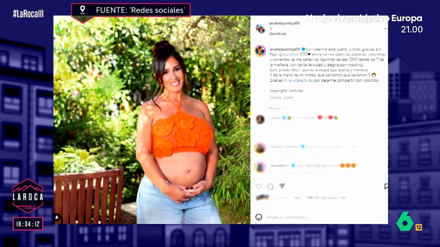 La Roca comenta el embarazo de Anabel Pantoja La Roca comenta el embarazo de Anabel Pantoja