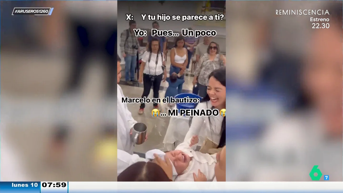 “¡Ay!, mi peinado”: la inesperada reacción de un niño cuando le bautizan que desata las risas de los presentes “¡Ay!, mi peinado”: la inesperada reacción de un niño cuando le bautizan que desata las risas de los presentes