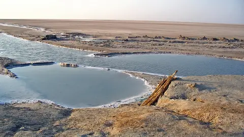 Lago salado en Túnez Lago salado en Túnez