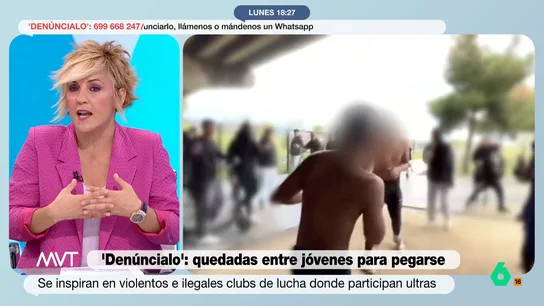 Cristina Pardo estalla por las peleas clandestinas entre jóvenes "Los vídeos de Gabilondo también son muy virales y no tiene que pegarse con nadie", comenta Cristina Pardo en este vídeo donde analiza con Iñaki López y Bea de Vicente estas peleas clandestinas entre jóvenes para conseguir seguidores en redes.