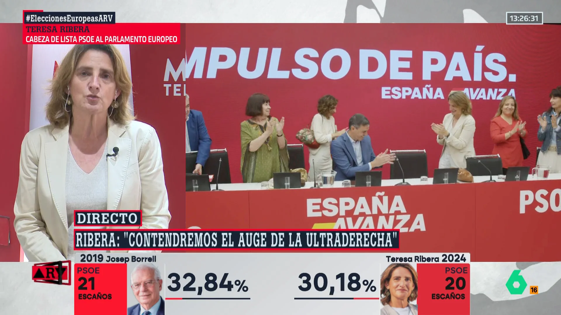 ARV- Teresa Ribera señala que el PP no ha logrado "superarles enormemente" pese a haber utilizado "las peores tácticas"