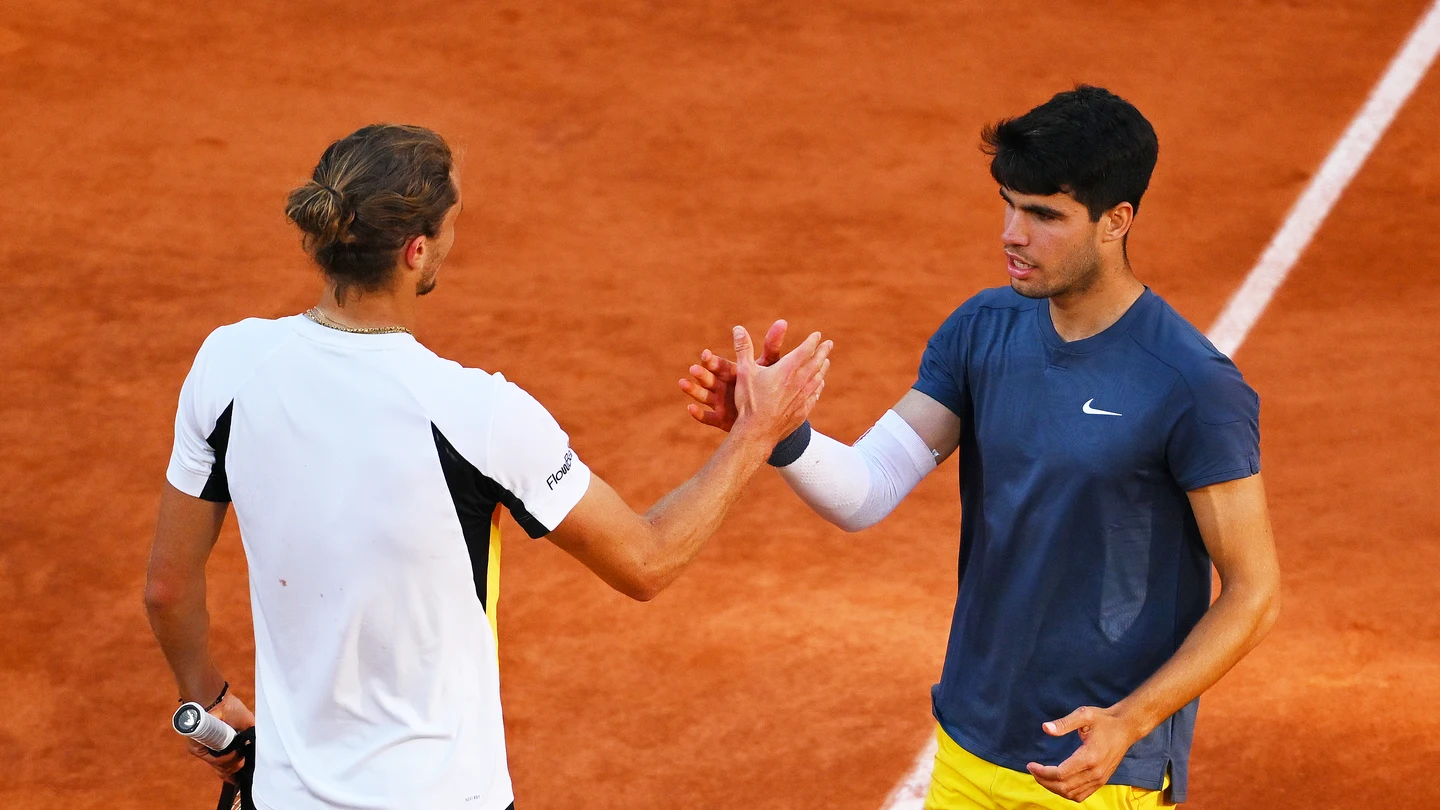 Alexander Zverev y Carlos Alcaraz Alexander Zverev y Carlos Alcaraz