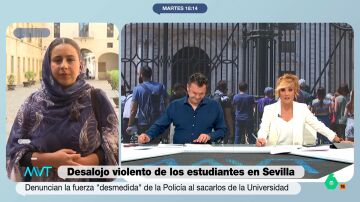  Una alumna narra el desalojo violento de los estudiantes encerrados en la Universidad de Sevilla: "Intentó meterles los dedos en los ojos a una de las compañeras"
