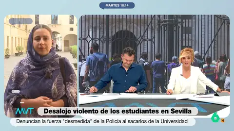  Una alumna narra el desalojo violento de los estudiantes encerrados en la Universidad de Sevilla: "Intentó meterles los dedos en los ojos a una de las compañeras"