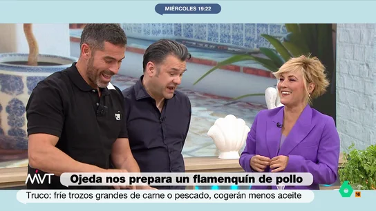 El 'despiste' de Iñaki López al 'robar' un gambón rebozado a Cristina Pardo: "Digo 'se le va a enfriar'" El 'despiste' de Iñaki López al 'robar' un gambón rebozado a Cristina Pardo: "Digo 'se le va a enfriar'"