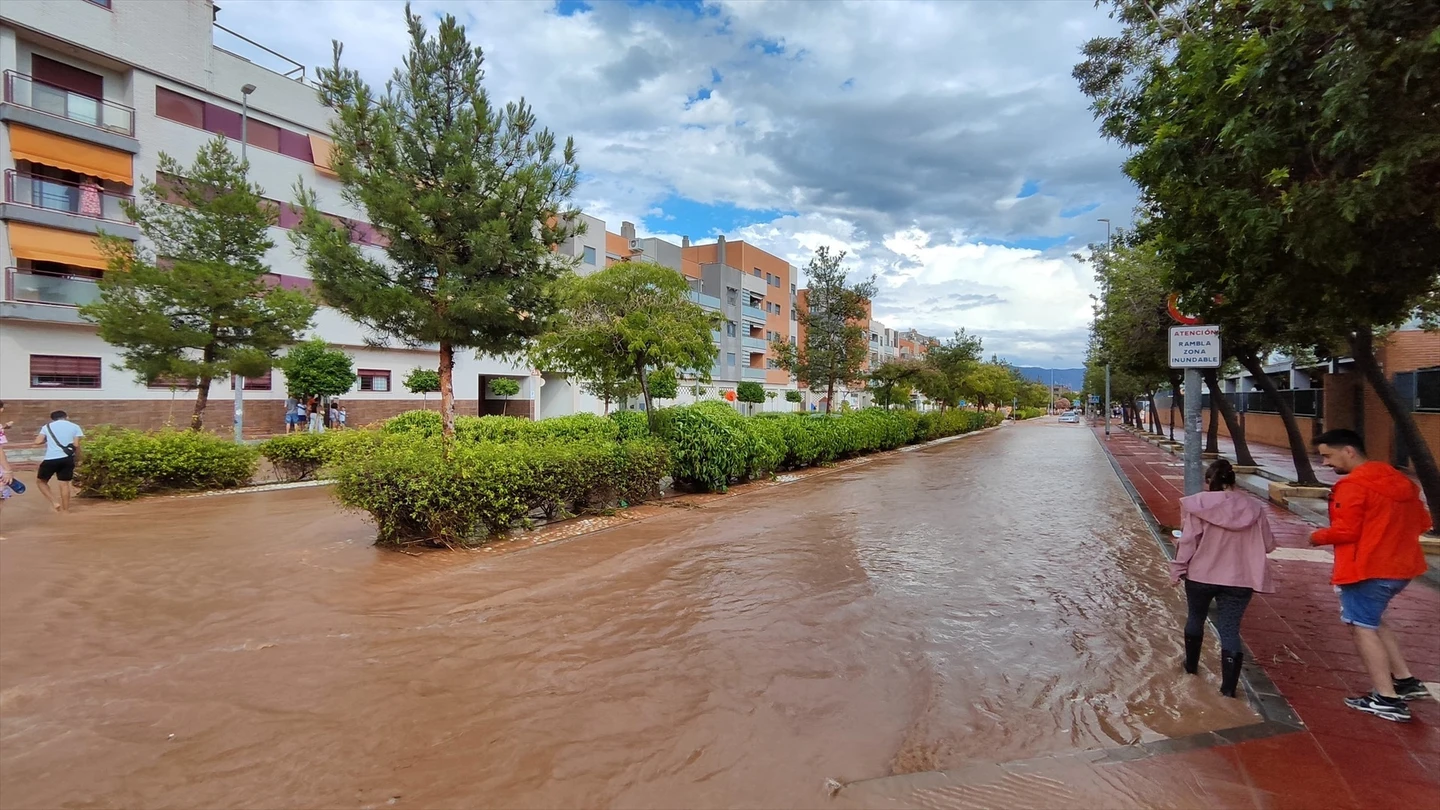 La Rambla de Espinardo este miércoles por la tarde después de la tormenta La Rambla de Espinardo este miércoles por la tarde después de la tormenta