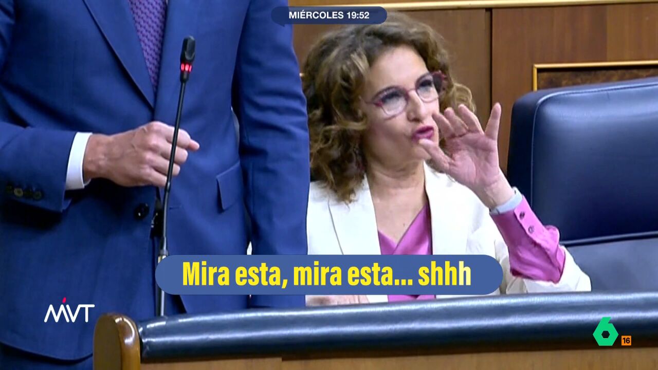 María Jesús Montero, desatada en el Congreso con sus gestos al PP ...